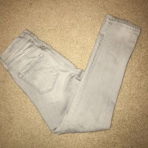 Gray Petite Loft Jeans Straight Leg 00 24